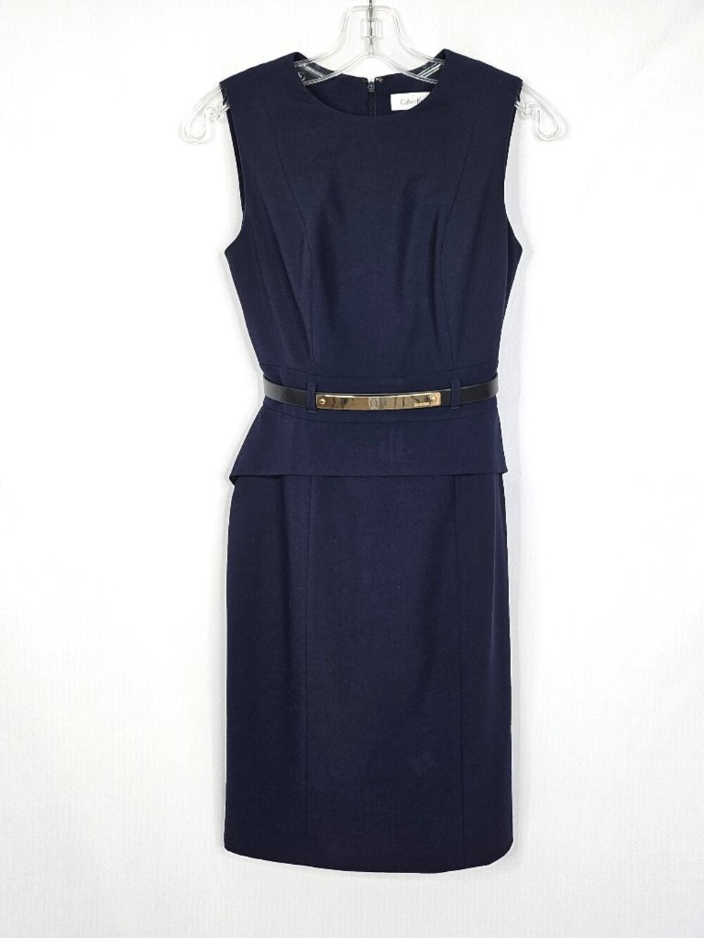 Calvin Klein Navy Peplum Sheath Dress | Office Career | Size 2